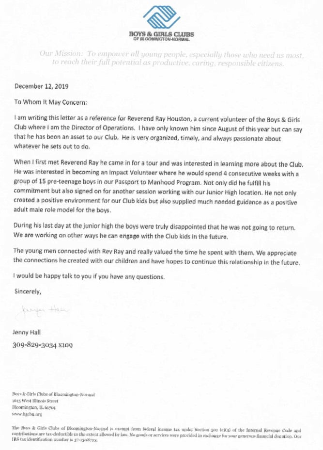 Boys & Girls Clubs of Bloomington - Normal Testimonial - Ray Houston Mr Determined