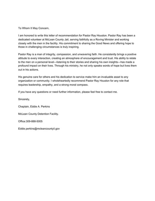 McClean County Detention Facility Testimonial - Ray Houston Mr Determined