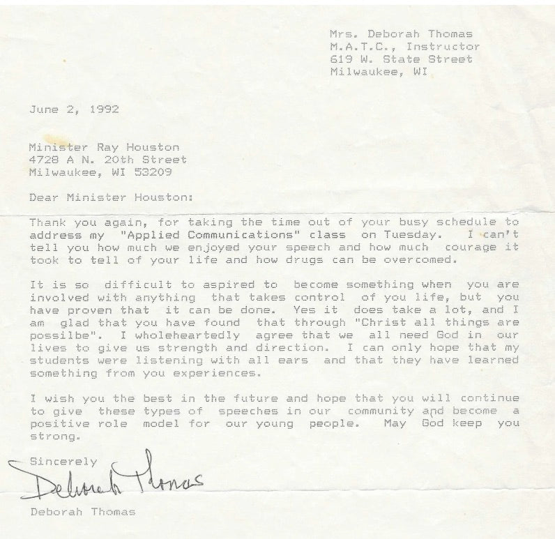 Milwaukee Area Technical College Testimonial - Ray Houston Mr Determined